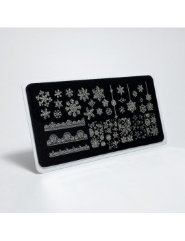 Stamping plate  snow flakes 13