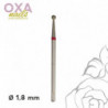 fresa bola de diamante universal  (roja) 1,8 mm